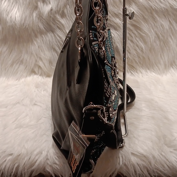 BOHO INSPIRED RHINESTONE PATTERN SHOULDER BAG - Picture 7 of 8